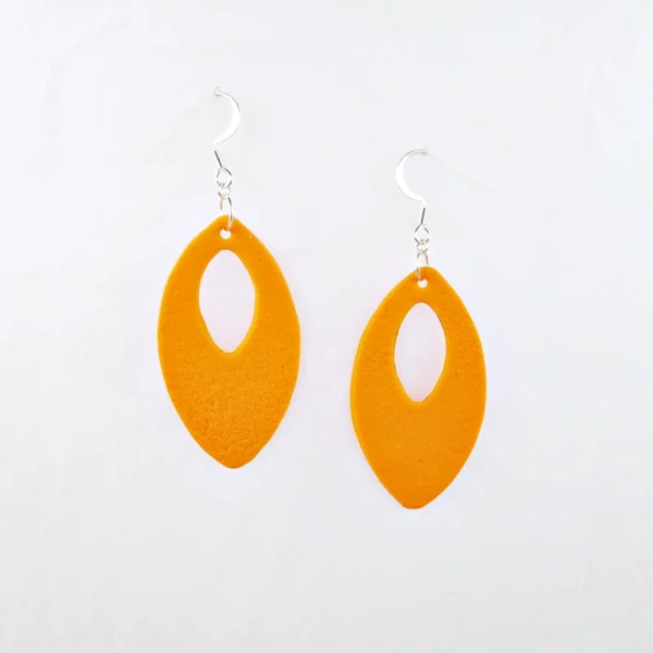 Örhängen tunna med öppning 5x2,5 cm Orange